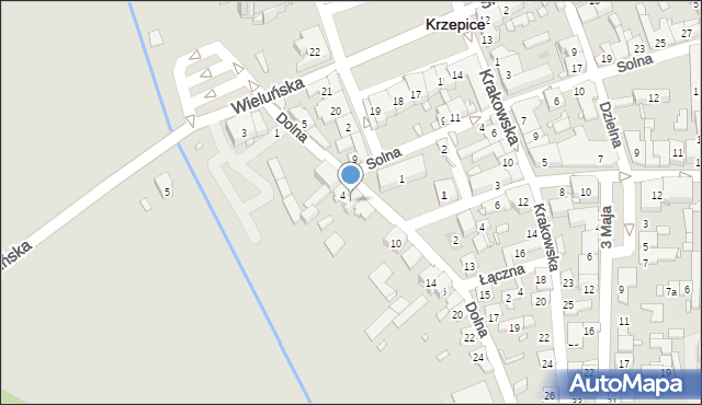 Krzepice, Dolna, 6, mapa Krzepice