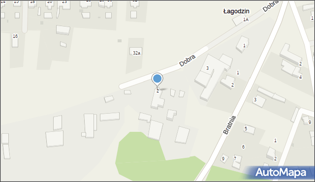 Łagodzin, Dobra, 2, mapa Łagodzin