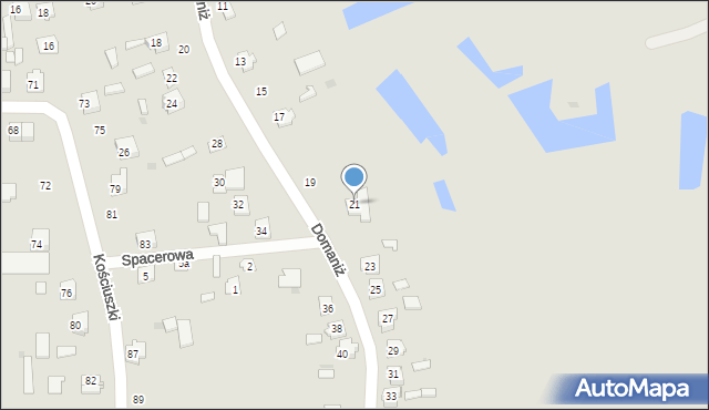 Łaszczów, Domaniż, 21, mapa Łaszczów