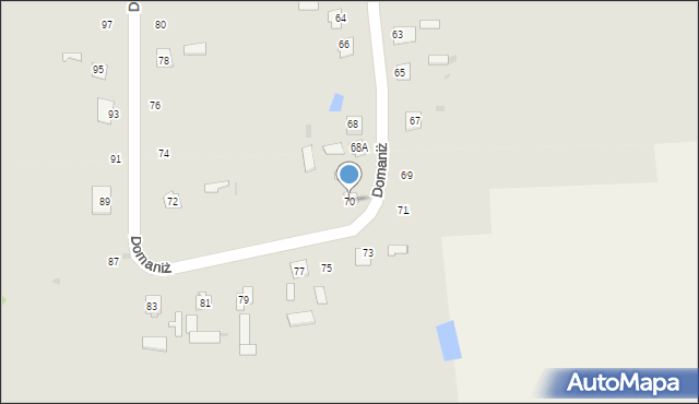Łaszczów, Domaniż, 70, mapa Łaszczów