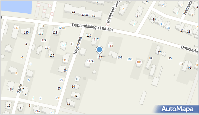 Latchorzew, Dobrzańskiego-Hubala Henryka, mjr., 115, mapa Latchorzew