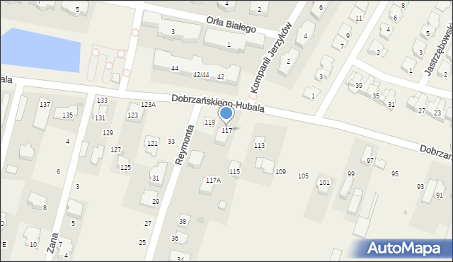 Latchorzew, Dobrzańskiego-Hubala Henryka, mjr., 117, mapa Latchorzew