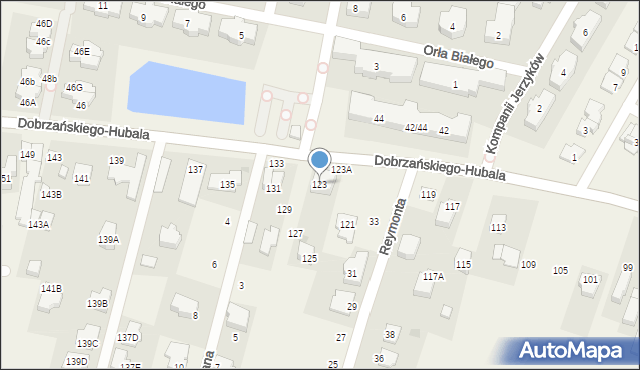 Latchorzew, Dobrzańskiego-Hubala Henryka, mjr., 123, mapa Latchorzew
