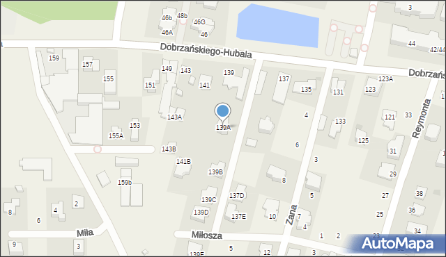 Latchorzew, Dobrzańskiego-Hubala Henryka, mjr., 139A, mapa Latchorzew