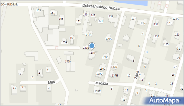 Latchorzew, Dobrzańskiego-Hubala Henryka, mjr., 141B, mapa Latchorzew