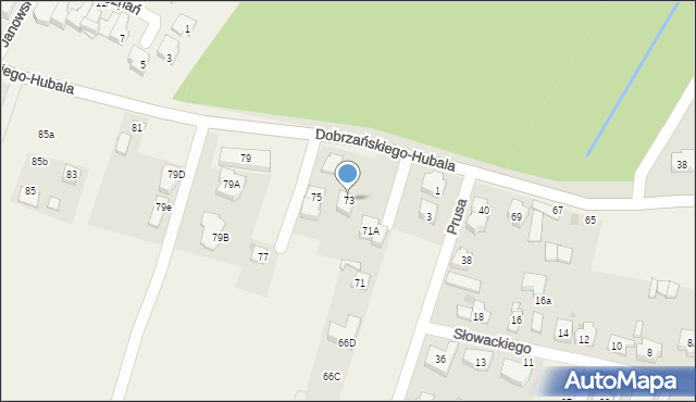 Latchorzew, Dobrzańskiego-Hubala Henryka, mjr., 73, mapa Latchorzew