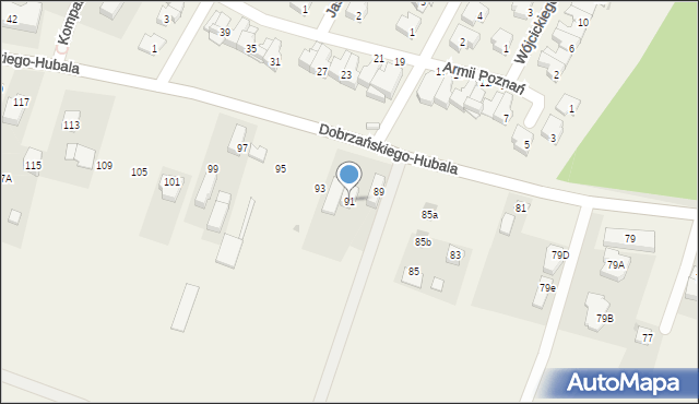 Latchorzew, Dobrzańskiego-Hubala Henryka, mjr., 91, mapa Latchorzew