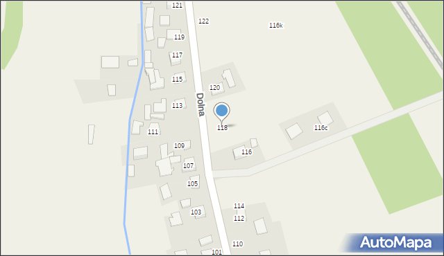 Łęg Tarnowski, Dolna, 118, mapa Łęg Tarnowski