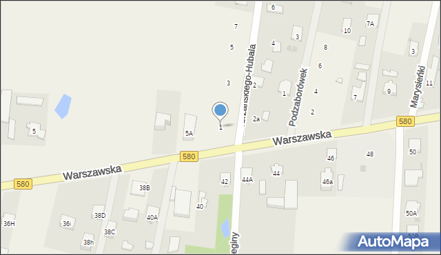 Leszno, Dobrzańskiego-Hubala Henryka, mjr., 1, mapa Leszno