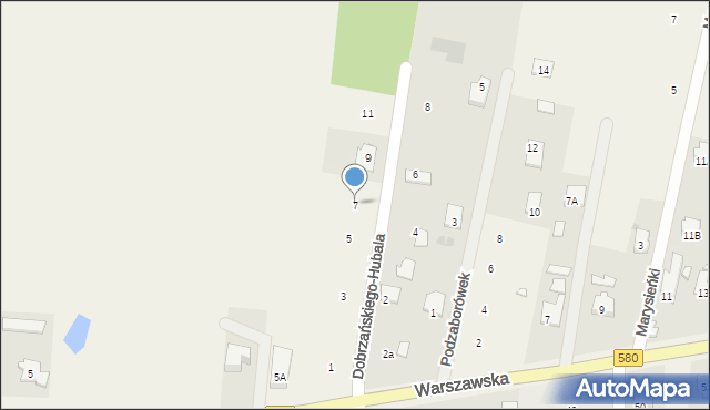 Leszno, Dobrzańskiego-Hubala Henryka, mjr., 7, mapa Leszno