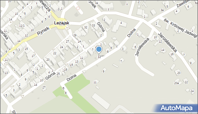 Leżajsk, Dolna, 12, mapa Leżajsk