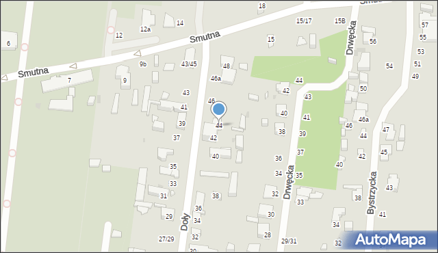Łódź, Doły, 44, mapa Łodzi