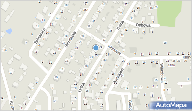 Łowicz, Dolna, 25, mapa Łowicza