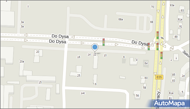 Lublin, Do Dysa, 12, mapa Lublina