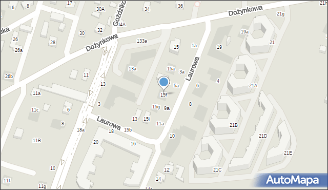 Lublin, Dożynkowa, 15f, mapa Lublina