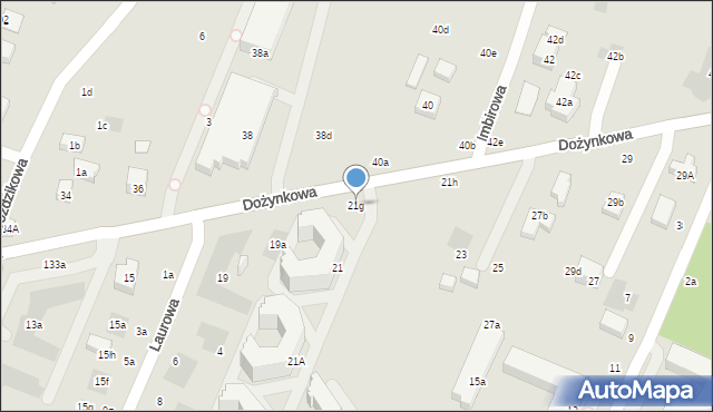 Lublin, Dożynkowa, 21g, mapa Lublina