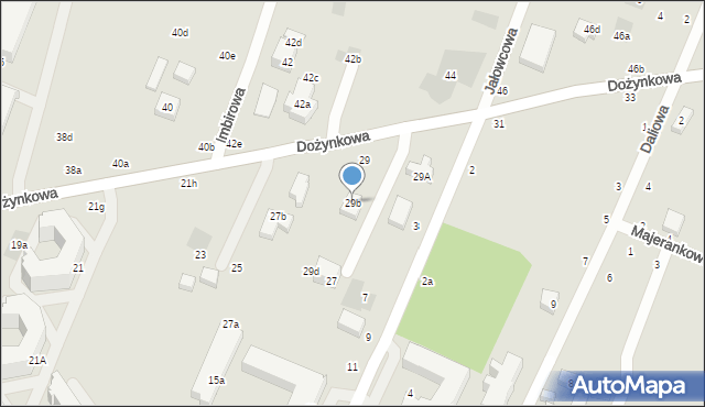 Lublin, Dożynkowa, 29b, mapa Lublina