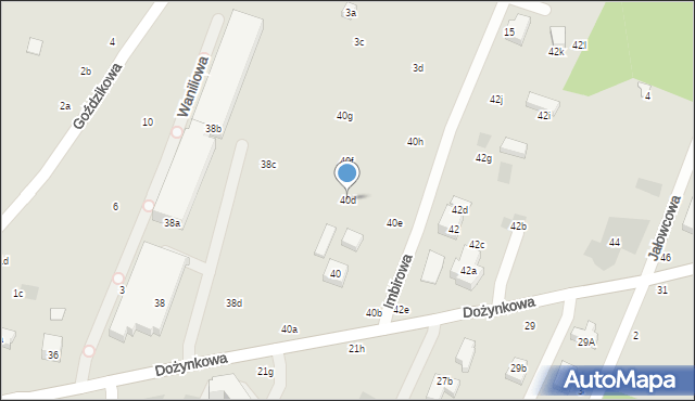 Lublin, Dożynkowa, 40d, mapa Lublina