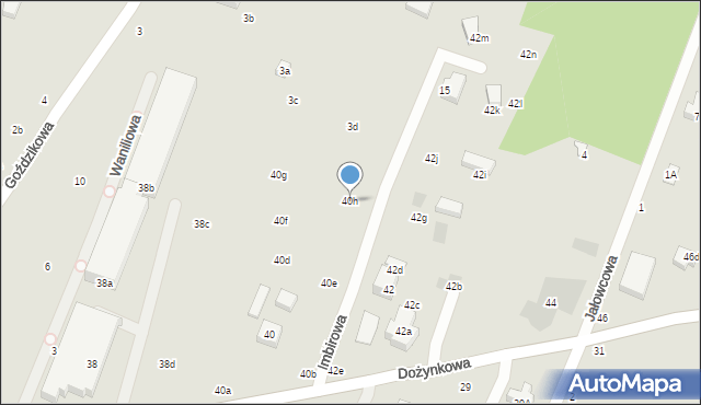 Lublin, Dożynkowa, 40h, mapa Lublina