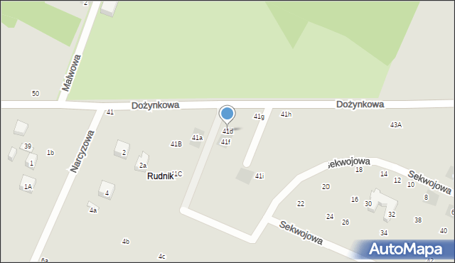 Lublin, Dożynkowa, 41d, mapa Lublina