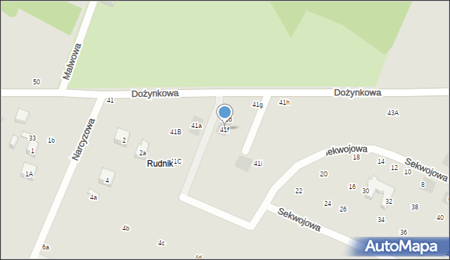 Lublin, Dożynkowa, 41f, mapa Lublina