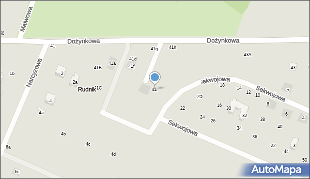 Lublin, Dożynkowa, 41i, mapa Lublina