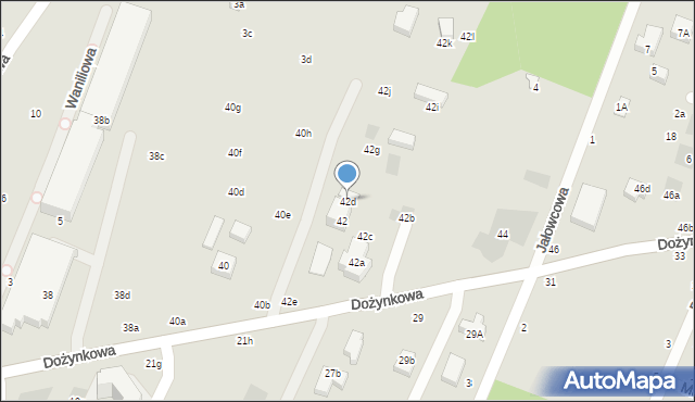 Lublin, Dożynkowa, 42d, mapa Lublina