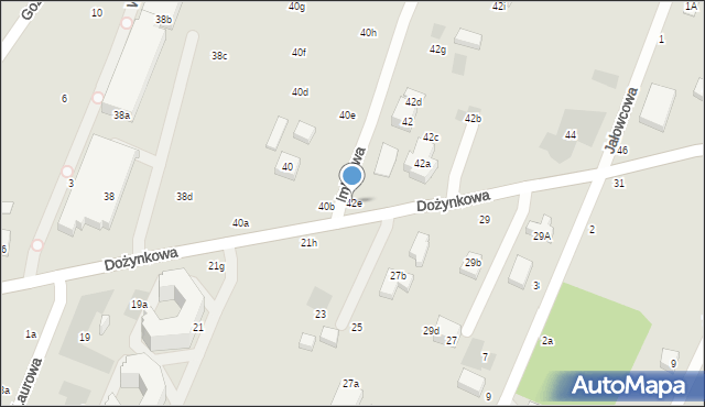 Lublin, Dożynkowa, 42e, mapa Lublina