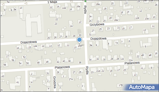 Luboń, Dojazdowa, 10A, mapa Luboń