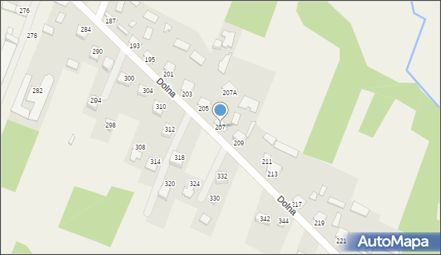 Mąchocice Kapitulne, Dolna, 207, mapa Mąchocice Kapitulne