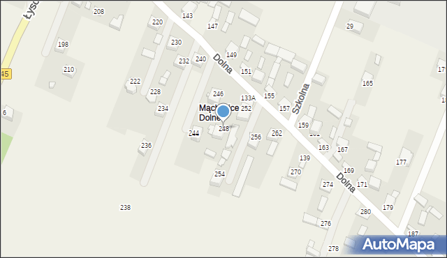 Mąchocice Kapitulne, Dolna, 248, mapa Mąchocice Kapitulne