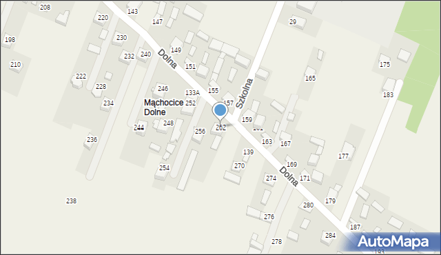 Mąchocice Kapitulne, Dolna, 262, mapa Mąchocice Kapitulne