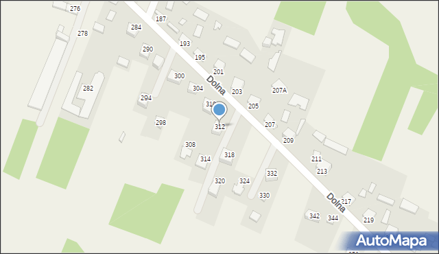 Mąchocice Kapitulne, Dolna, 312, mapa Mąchocice Kapitulne