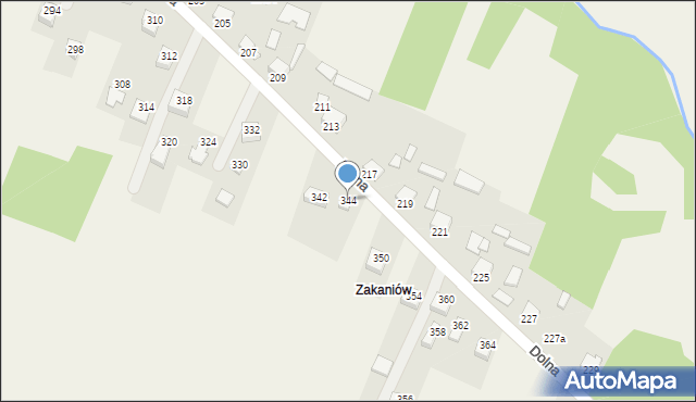 Mąchocice Kapitulne, Dolna, 344, mapa Mąchocice Kapitulne