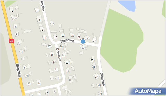 Miastko, Domowa, 23, mapa Miastko