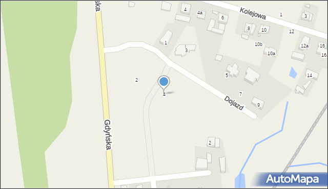 Miękowo, Dojazd, 4, mapa Miękowo