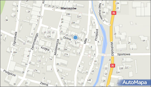 Mieroszów, Dolna, 3, mapa Mieroszów