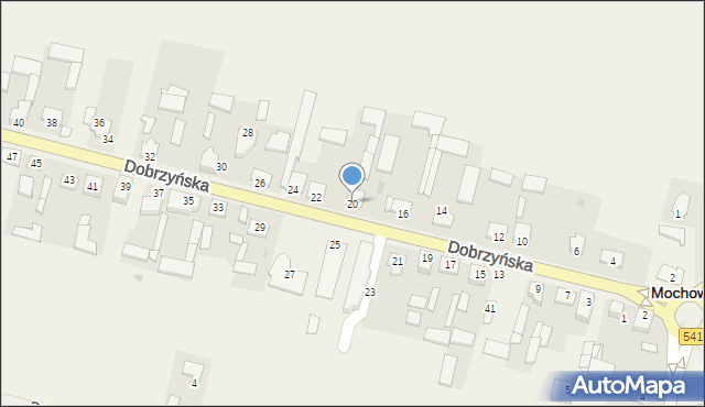 Mochowo, Dobrzyńska, 20, mapa Mochowo