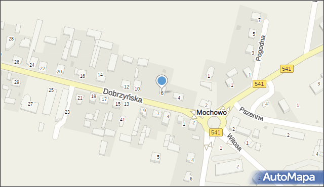 Mochowo, Dobrzyńska, 6, mapa Mochowo