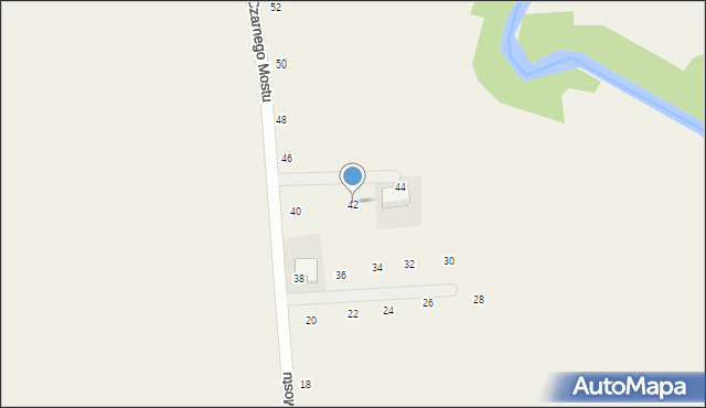 Niestępowo, Do Czarnego Mostu, 42, mapa Niestępowo