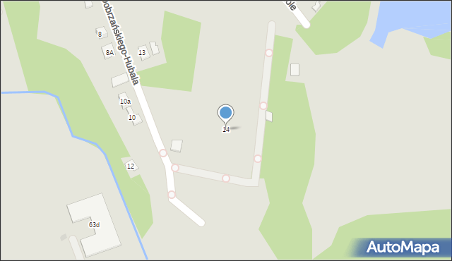 Nowy Sącz, Dobrzańskiego-Hubala Henryka, mjr., 14, mapa Nowego Sącza
