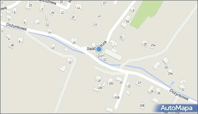 Nowy Sącz, Dożynkowa, 17, mapa Nowego Sącza