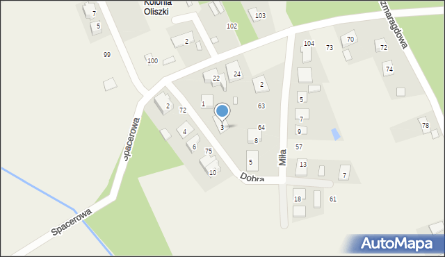 Oliszki, Dobra, 3, mapa Oliszki