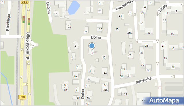 Olsztyn, Dolna, 1, mapa Olsztyna