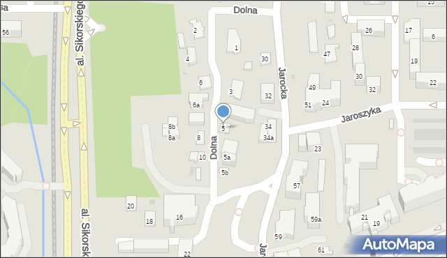 Olsztyn, Dolna, 5, mapa Olsztyna