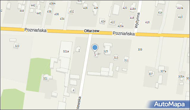 Ołtarzew, Domaniewska, 1, mapa Ołtarzew