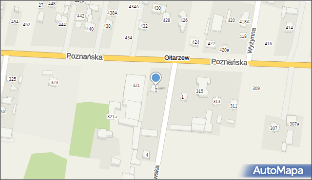 Ołtarzew, Domaniewska, 2, mapa Ołtarzew