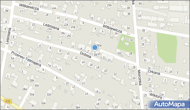 Opole, Dobisa Józefa, 19, mapa Opola