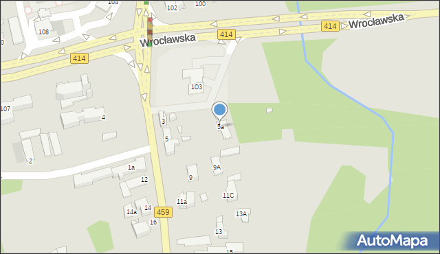 Opole, Domańskiego Bolesława, ks., 5a, mapa Opola