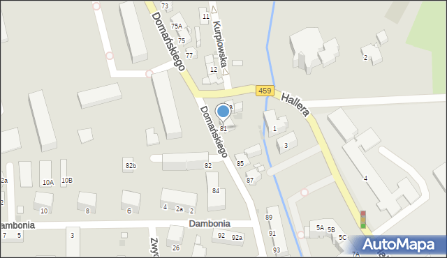 Opole, Domańskiego Bolesława, ks., 81, mapa Opola